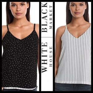 WHBM Reversible Stripe/Polka Dot Cami